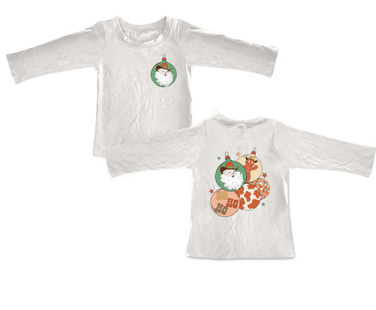 Baby Kids Christmas Santa Disco Long Sleeve Tee Shirts Tops preorder(moq 5)