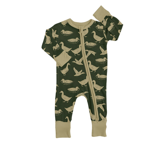 Baby Infant Kids Hunting Duck Long Sleeve Zip Rompers preorder(moq 5)