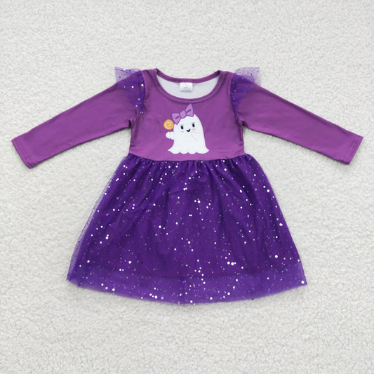 Baby Girls Purple Ghost Sparkle Tutu Dresses