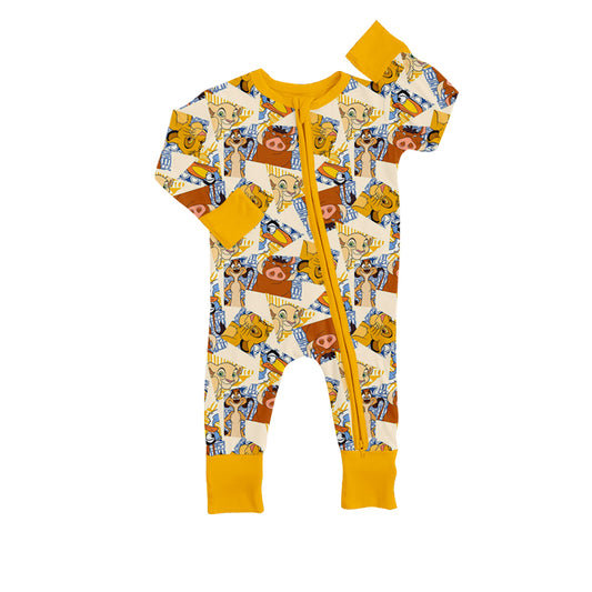 Baby Boys Lion Long Sleeve Zip Rompers preorder(moq 5)