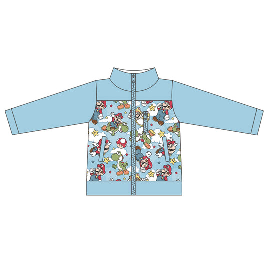 Baby Kids Cartoon Game Zip Long Sleeve Shirts Jackets preorder(moq 5)