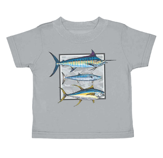 Baby Boys Toddler Sea Fishes Short Sleeve Tee Shirts Tops Preorder(moq 5)