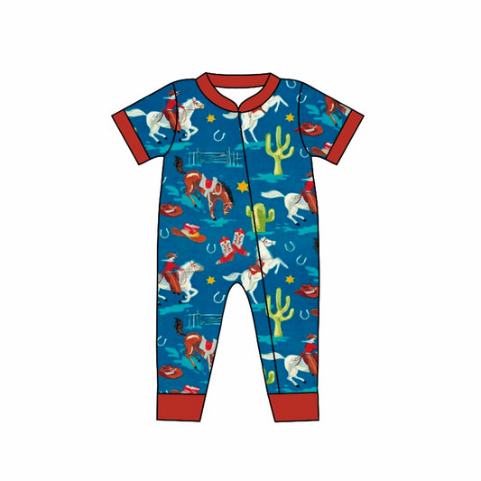 Baby Infant Kids Short Sleeve Western Cactus Short Sleeve Rompers preorder(moq 5)