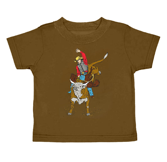 Baby Boys Western Brown Cowboy Short Sleeve Shirts Preorder(moq 5)