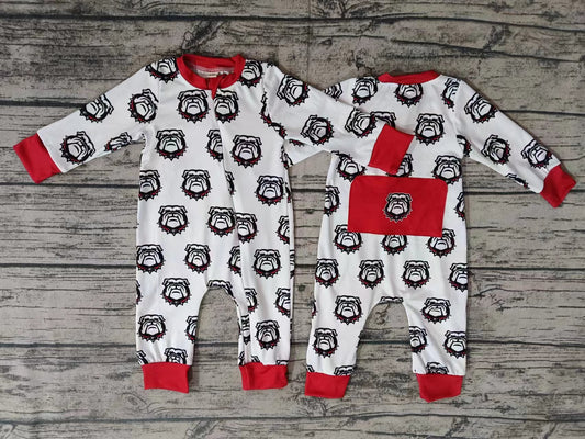 Baby Infant Boys Team Dogs Zip Rompers preorder(moq 5)