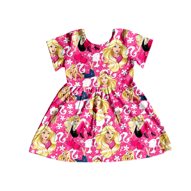 Baby Girls Doll Short Sleeve Knee Length Dresses preorder(moq 5)