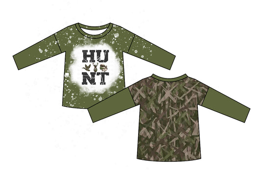 Baby Kids Hunting Dear Long Sleeve Tee Shirts Tops preorder(moq 5)