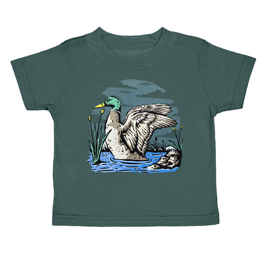 Baby Boys Toddler Mallard Duck Hunting Short Sleeve Tee Shirts Tops Preorder(moq 5)