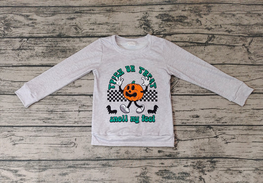 Baby Girls Trick Treat Halloween Long Sleeve Tee Shirt Tops