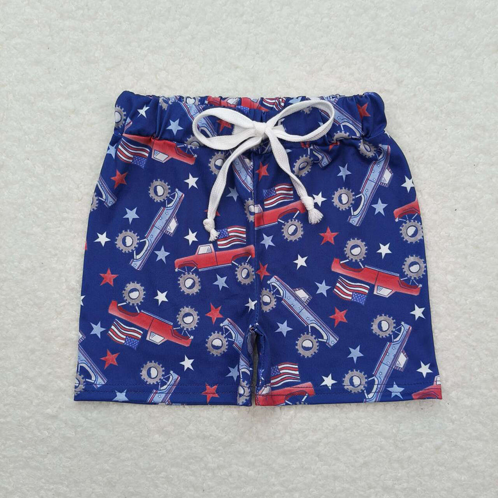 Baby Boys Summer Tractors Stars Bottom Shorts