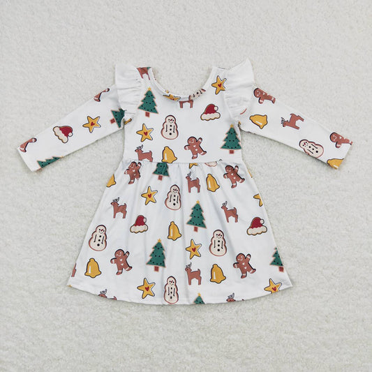 Baby Girls Christmas Gingerbread Long Sleeve Dresses