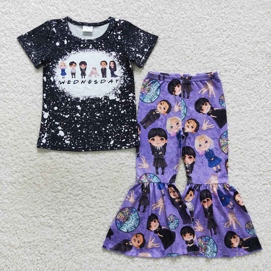 Baby Girls Black Movie Bell Pants Clothes Sets