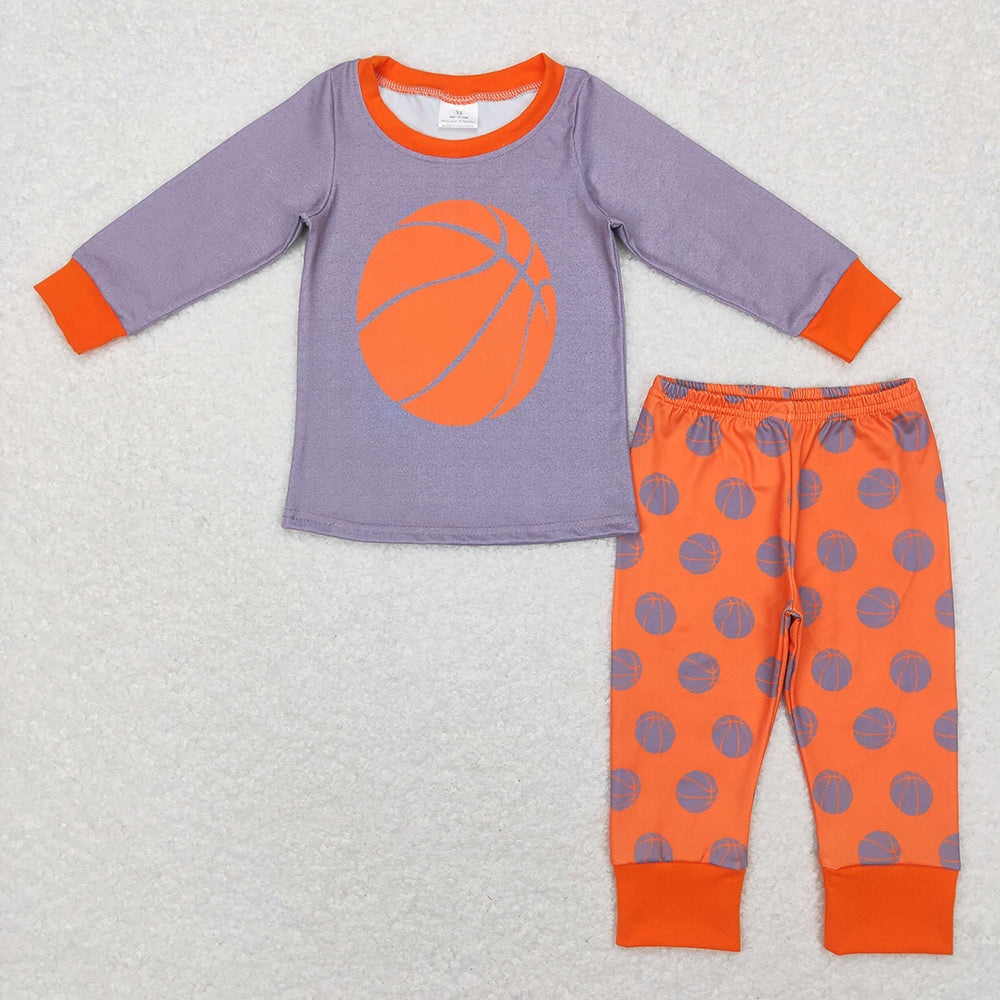 Baby Boys Basketball Long Sleeve Top Pants Pajamas Clothes Sets