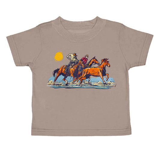 Baby Boys Toddler Western Rodeo Cowboys Short Sleeve Tee Shirts Tops Preorder(moq 5)