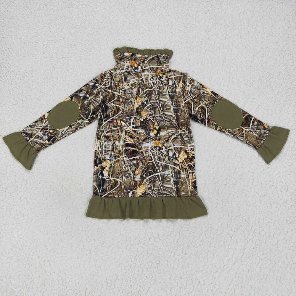 Baby Girls Camo Hunting Duck Ruffle Pullover Jackets Tops