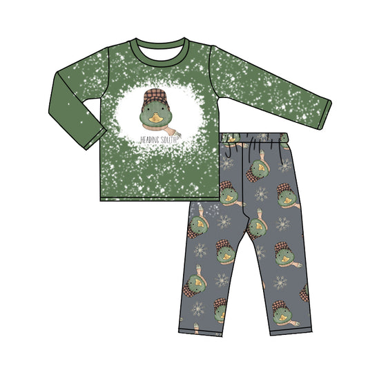 Baby Boys Hunting Duck Heading South Top Pants Clothes Sets Preorder(moq 5)