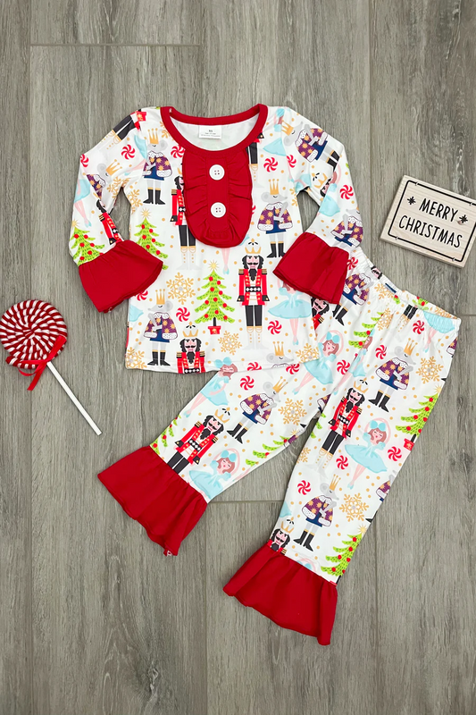 Girls nutcracker soldier pajamas