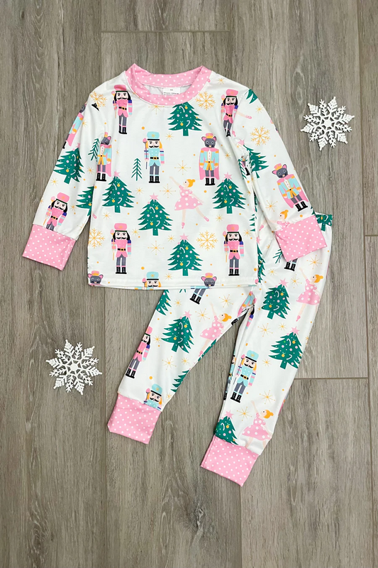 Baby Girls Soldier Pink Pajamas Clothes Sets