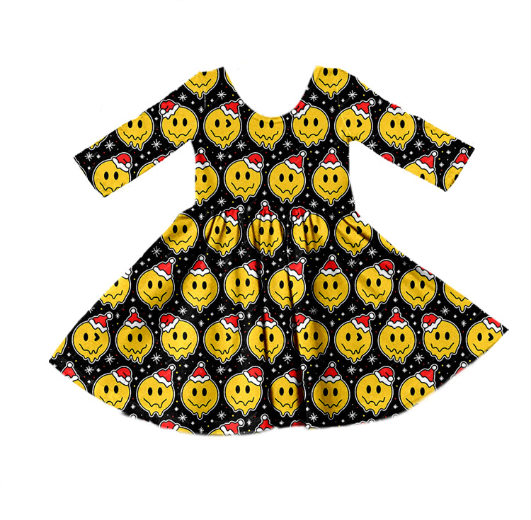 Baby Girls Christmas Smile Hats Long Sleeve Dresses preorder(moq 5)