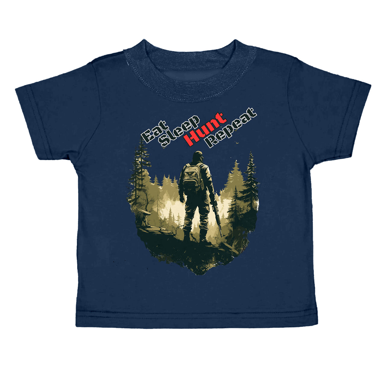 Baby Boys Hunt Repeat Short Sleeve Tee Shirts Tops Preorder(moq 5)