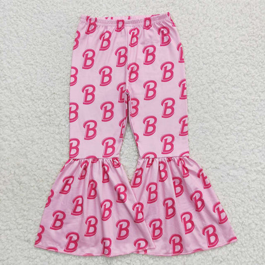 Baby Girls Pink B Doll Bell Bottom Pants