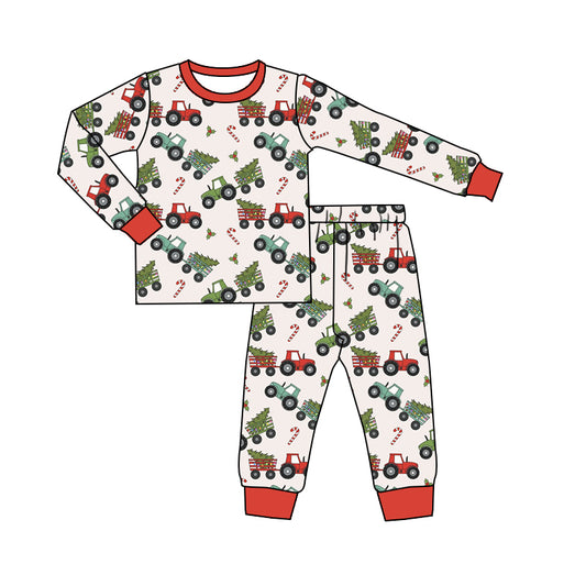 Baby Boys Red Tractor Pajamas Top Pants Clothes Sets preorder(moq 5)