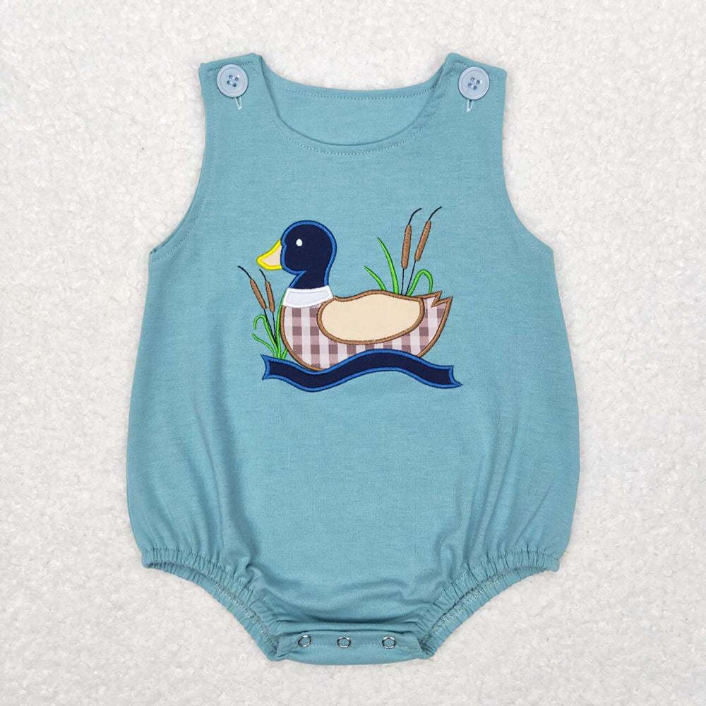 Baby Infant Boys Duck Summer Sleeveless Rompers