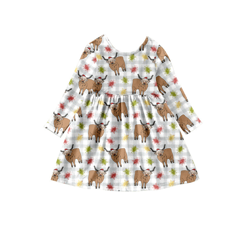 Baby Girls Christmas Cow A-Line Dresses preorder(moq 5)