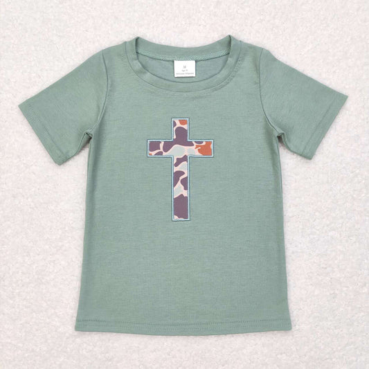 Baby Boys Easter Camo Cross Tee Shirts Tops