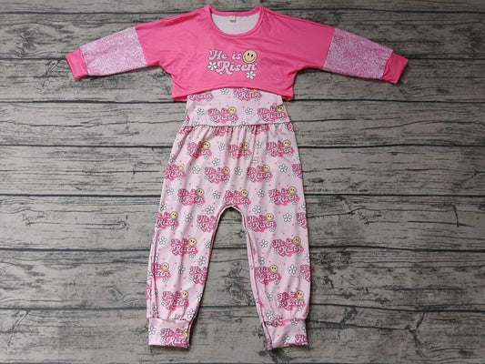 Baby Girls Risen Spring 2pcs Jumpsuits Clothes Sets Sets preorder(moq 5)
