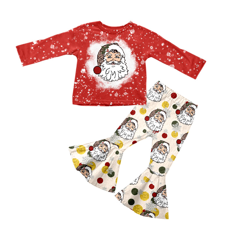 Baby Girls Christmas Santa Bell Pants Clothing Sets preorder(moq 5)