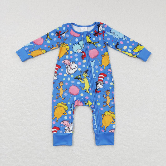 Baby Infant Kids Dr Cats Elephant Zip Rompers