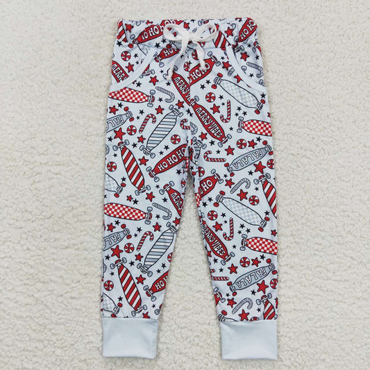 Baby Boys Red Scooter Christmas Pants