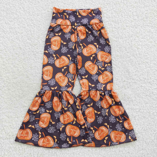 Baby Girls Halloween Pumpkin Bell Bottom Pants