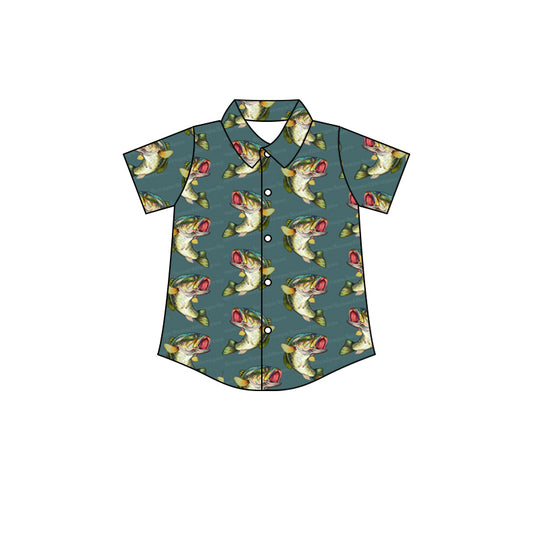 Baby Boys Fishing Buttons Shirt Tops preorder(moq 5)