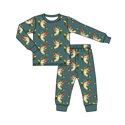 Baby Boys Fishing Pants Pajamas Clothing Sets preorder(moq 5)