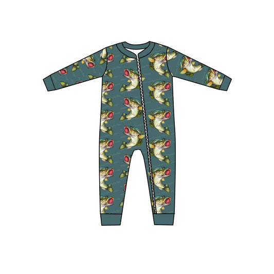 Baby Kids Fish Fall Zip Rompers preorder(moq 5)