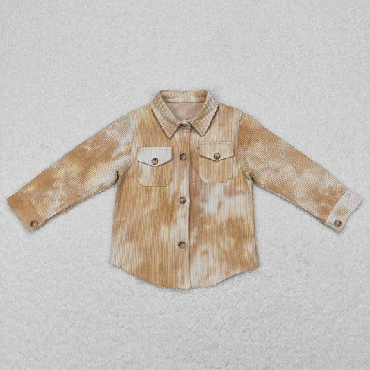 Baby Boys Khaki 2 Corduroy Long Sleeve Buttons Shirts Tops