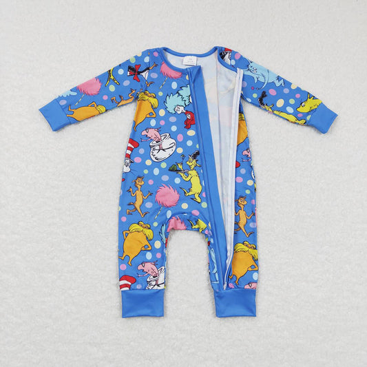 Baby Infant Kids Dr Cats Elephant Zip Rompers