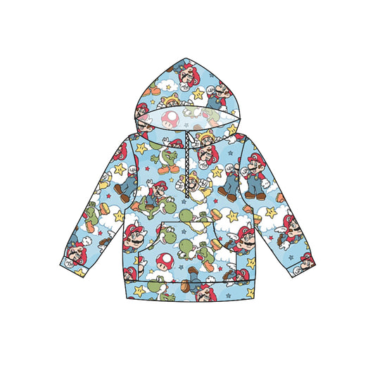 Baby Kids Cartoon Game Zip Long Sleeve Hooded Tops Jackets preorder(moq 5)