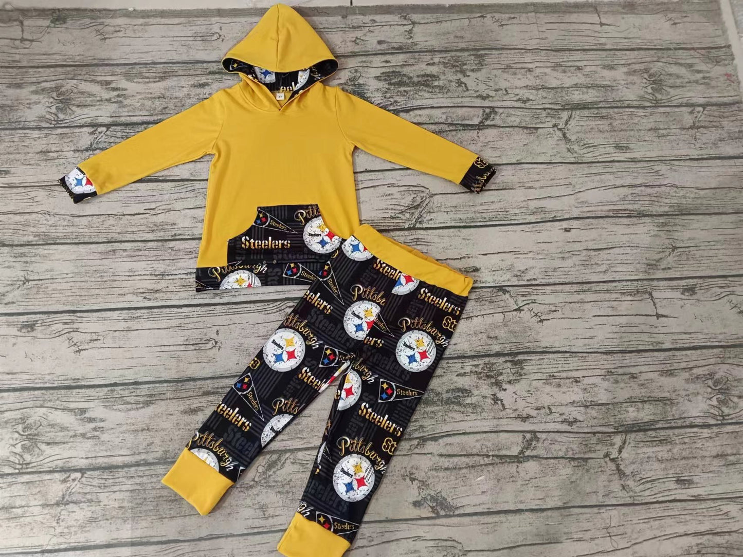 Baby Boys Team Long Sleeve Hooded Top Pants Clothes Sets preorder(moq 5)