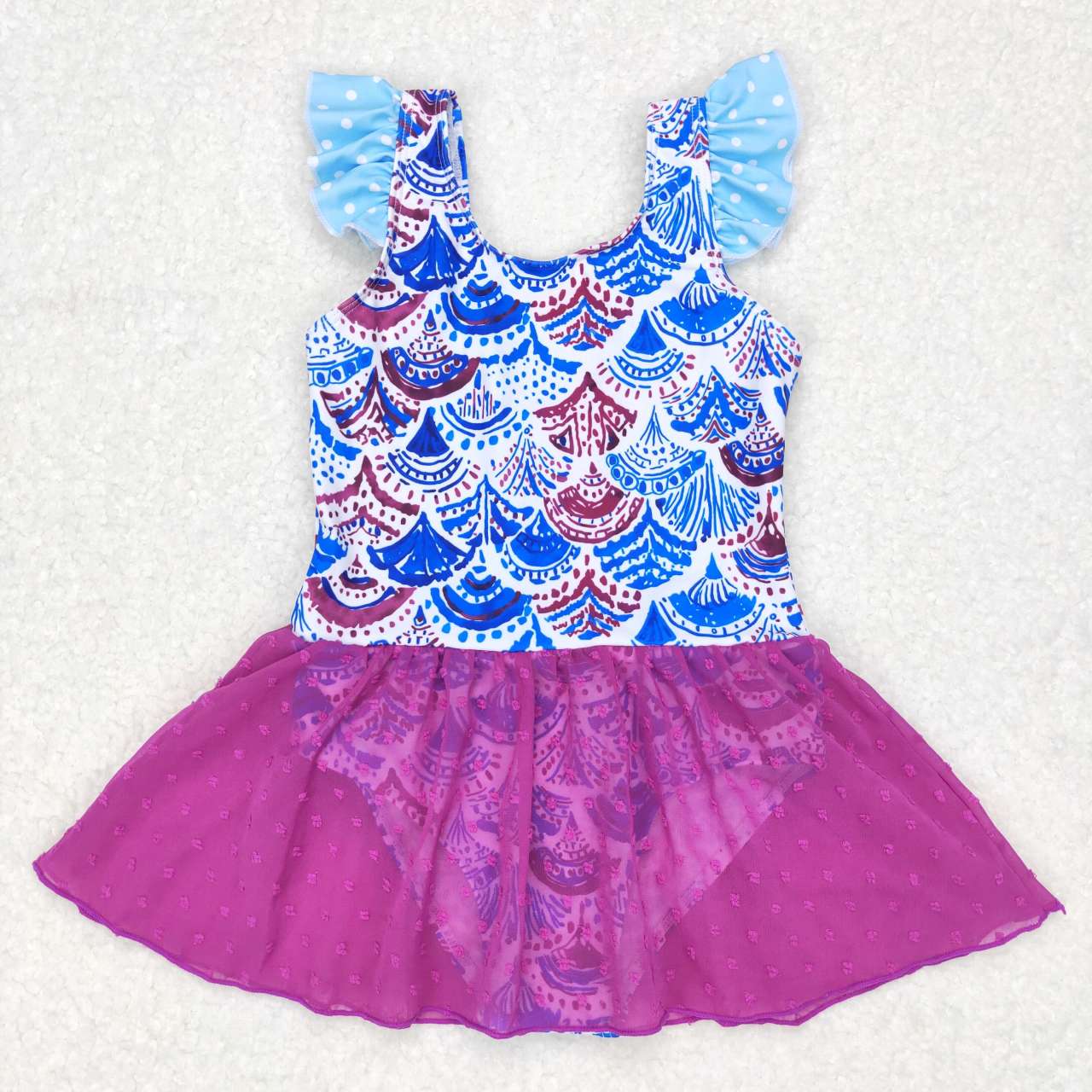 Baby Girls Mermaid Scale One Pieces Swimsuits