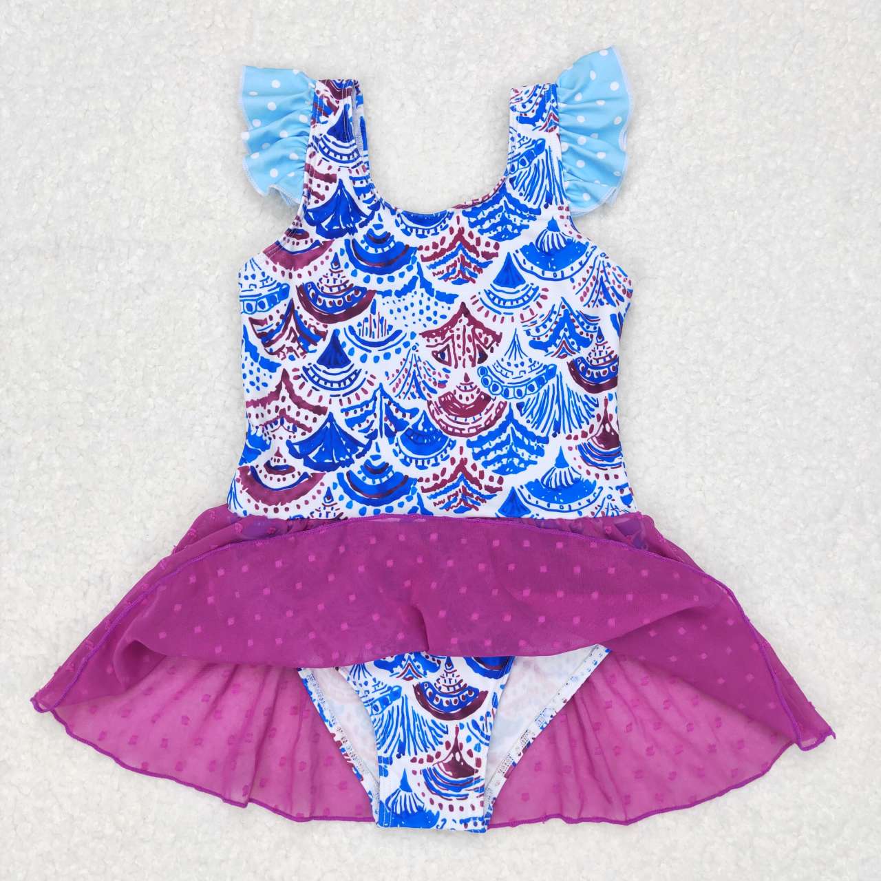 Baby Girls Mermaid Scale One Pieces Swimsuits