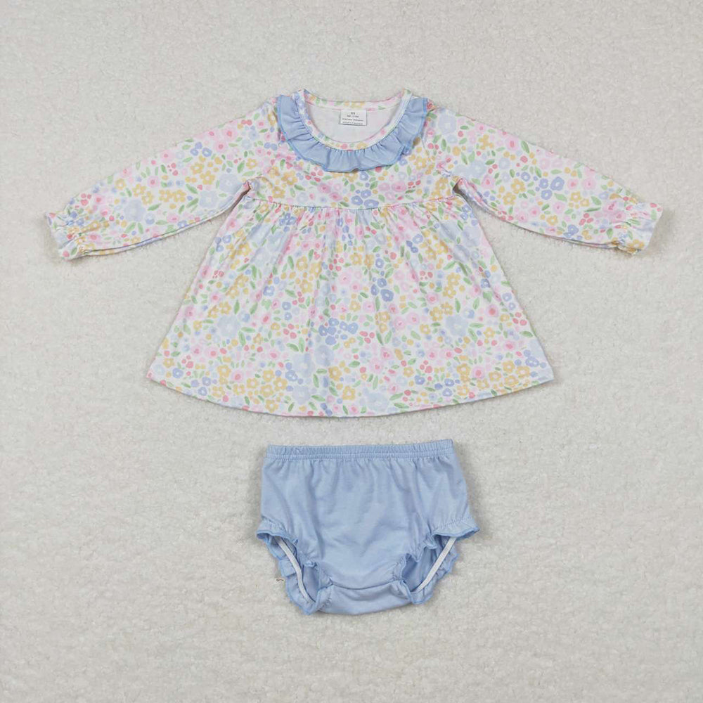 Baby Girls Spring Flowers Top Bummie Sets