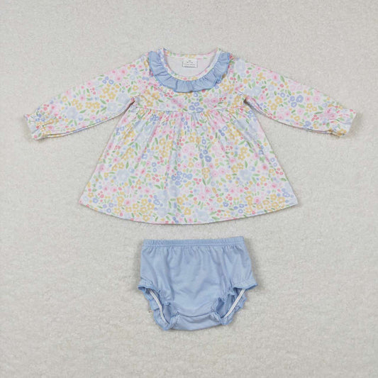 Baby Girls Spring Flowers Top Bummie Sets