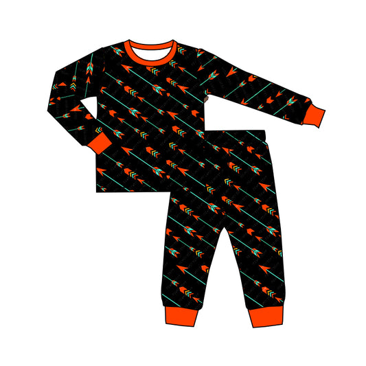 Baby Boys Black Arrow Shirts Top Valentines Pajamas Clothes Sets preorder(moq 5)