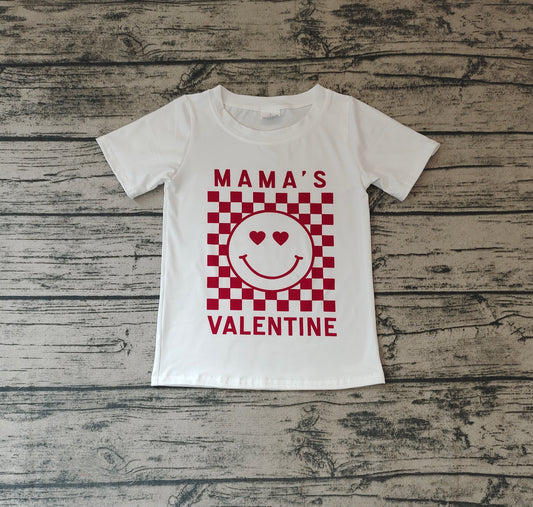 Baby Boys Mama's Valentines Short Sleeve Tee Shirts Tops