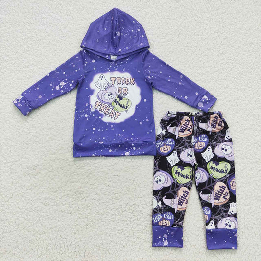 Baby Girls Boys Hooded Halloween Ghost Pants Clothes Sets