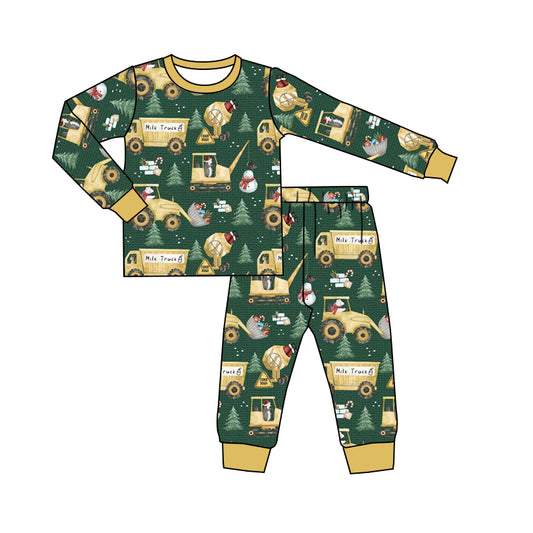 Baby Boys Christmas Construction 2pcs Pajamas Clothing Sets preorder(moq 5)