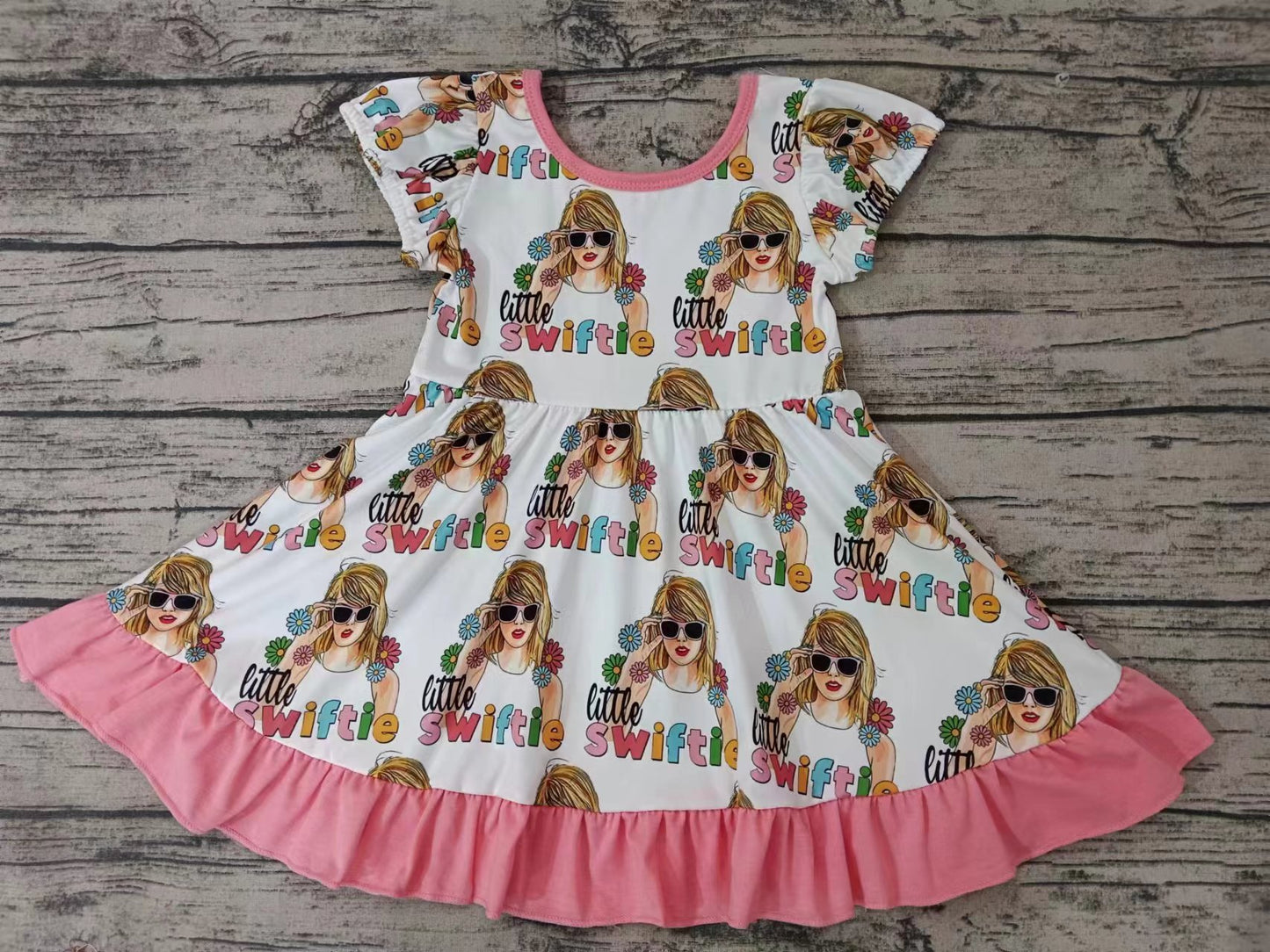 Baby Girls Little Swiftie Twirl Knee Length Dresses preorder (moq 5)